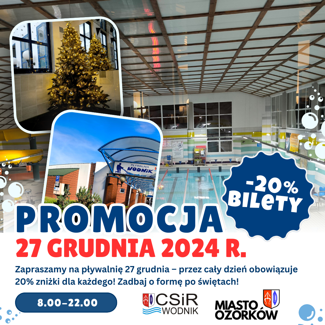Promocja na basenie, plakat promujący