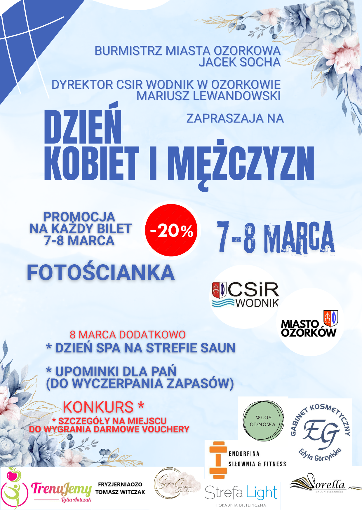 Plakat promujący dzień kobiet i mężczyzn