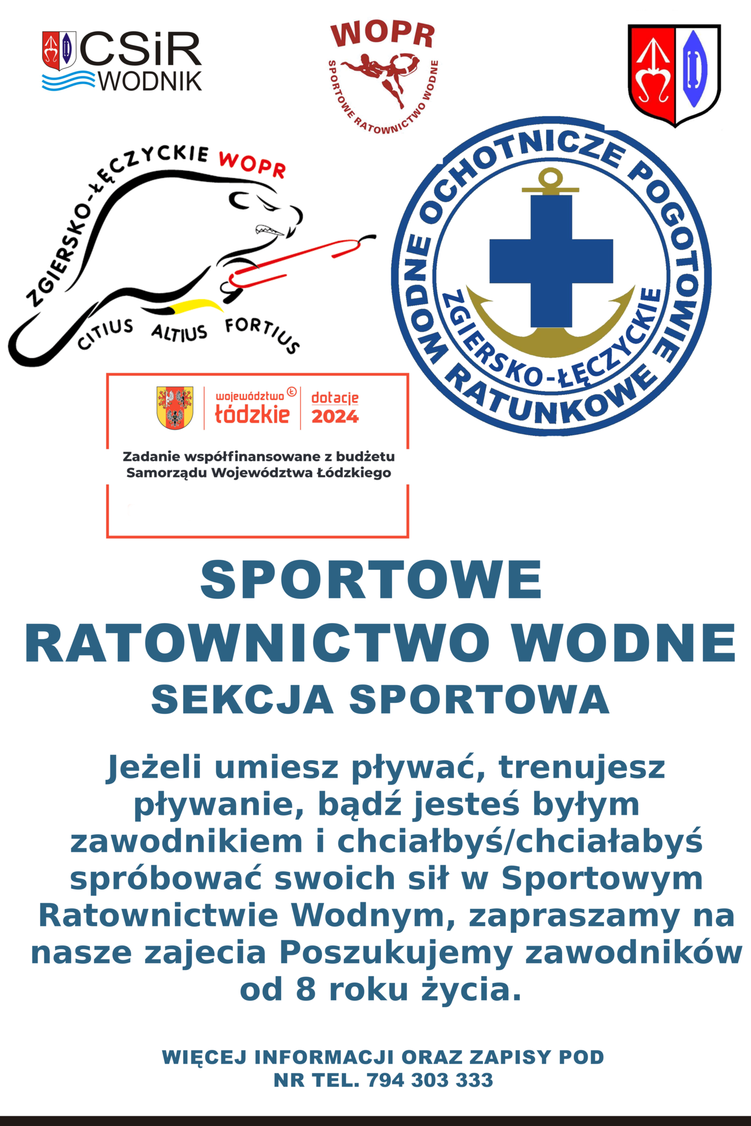 Sekcja sportowa ratownictwo wodne