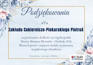 podziękowania Piotruś