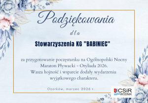 podziękowania Babiniec