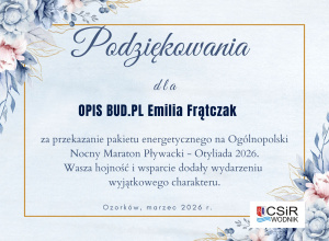 Podziękowania dla lokalnych sponsorów Otyliady 2026