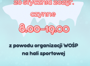 26 stycznia zmiana godzin pracy lodowiska.