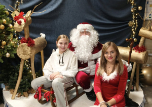 klientka, św. Mikołaj i Śnieżynka