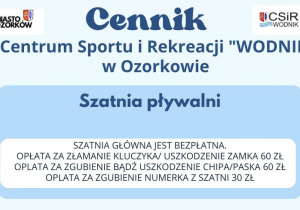 Cennik szatnia